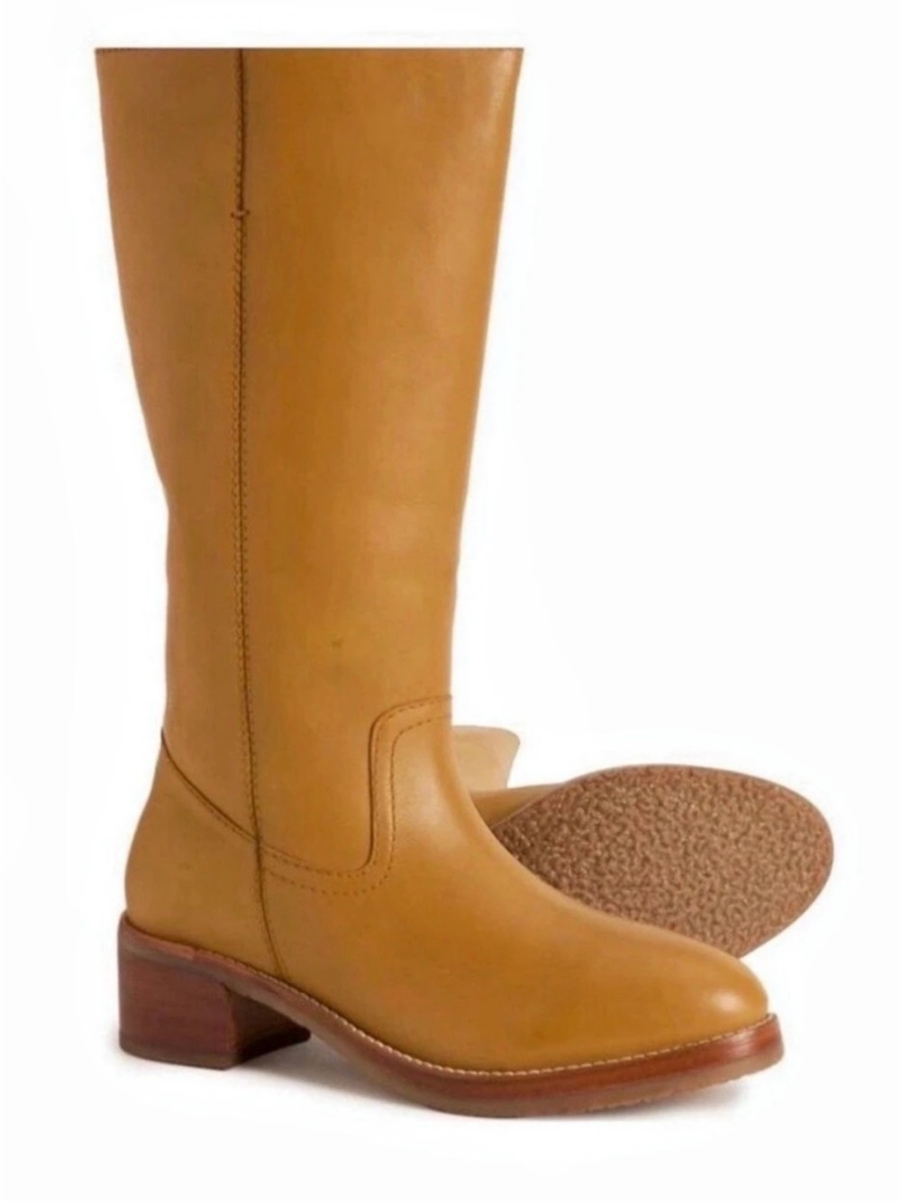 FRYE Camryn Pull On Boot Brown Heeled Boots size 8.5 retails $498